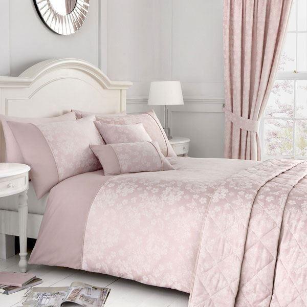 Serene Blossom Floral Jacquard Cotton Blend Duvet Cover Set
