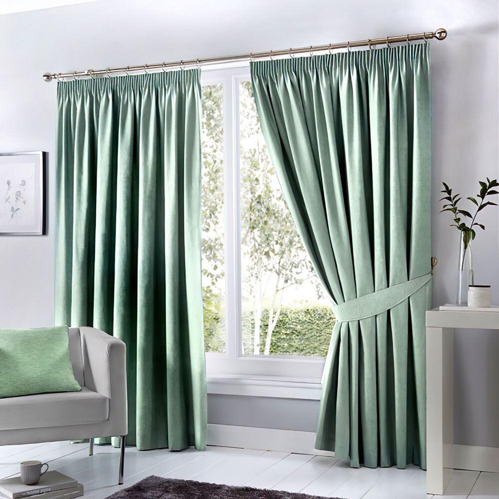 Fusion Dijon Blackout Pencil Pleat Lined Curtains