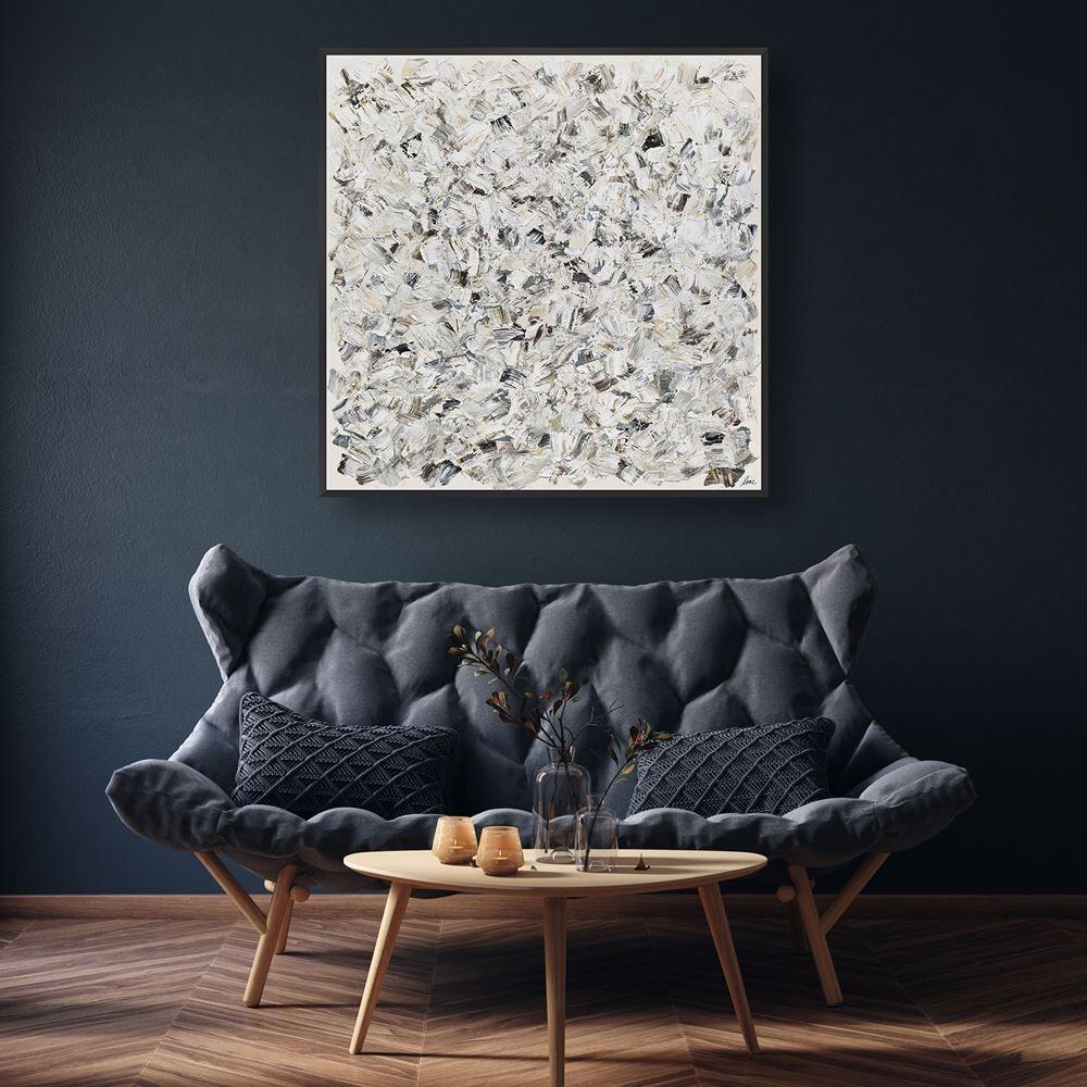 Scatter Box Swish Modern Abstract Framed Hand Painted Print Canvas Wall Art