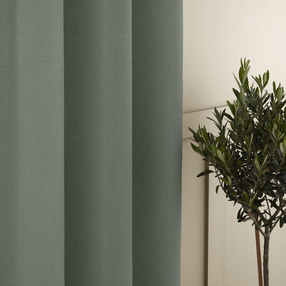 Catherine Lansfield Melville Woven Texture Eyelet Curtains