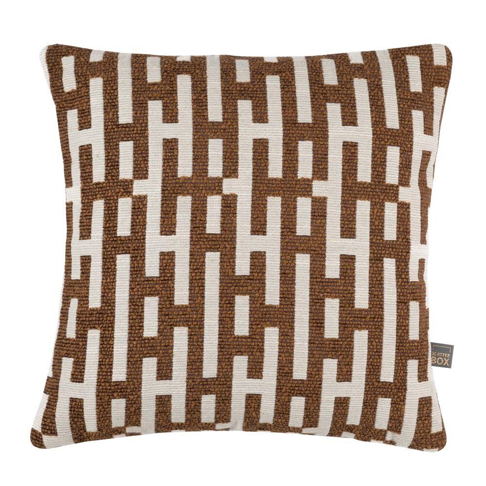 Scatter Box Hugo Geometric Chenille Feather Filled Cushion
