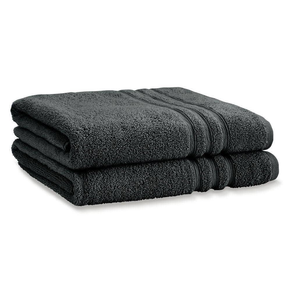 Catherine Lansfield Zero Twist 100% Micro Yarn Cotton Bath Sheet, 2 Pack