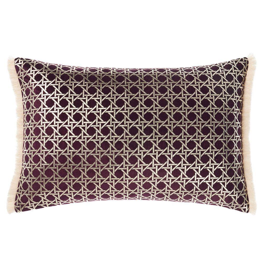 Linen House Taira Geometric Textured 100% Cotton Fringed Edge Cushion Cover, Multi, 40 x 60 Cm