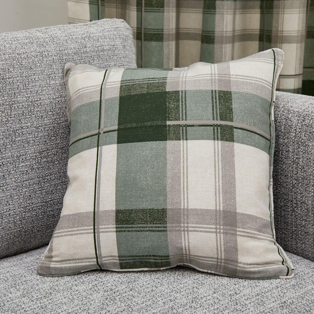 Fusion Balmoral Check 100% Cotton Cushion Cover, 43 x 43 Cm