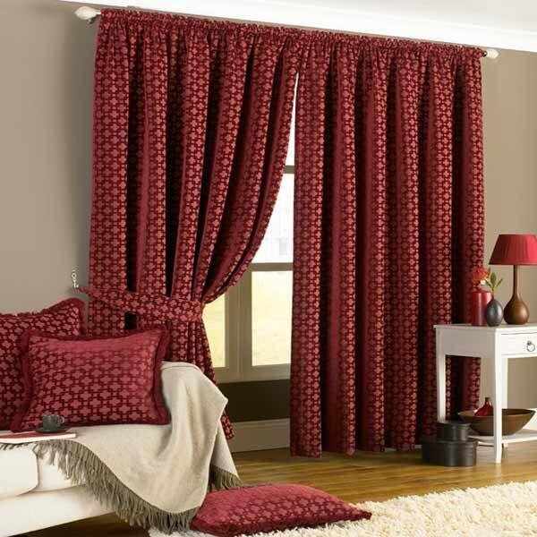 Paoletti Belmont Chenille Jacquard Woven Lined Pencil Pleat Curtains