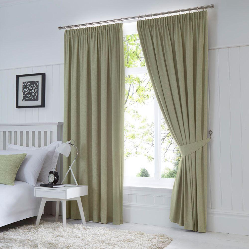 Fusion Dijon Blackout Pencil Pleat Lined Curtains